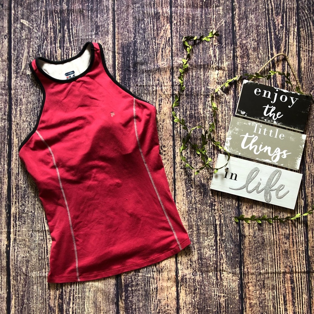 🌀Fila | Racerback Compression Built In Bra Tank
